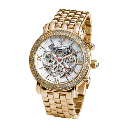 Carl von Zeyten Damen Uhr Armbanduhr Automatik Kniebis CVZ0062GWHMS