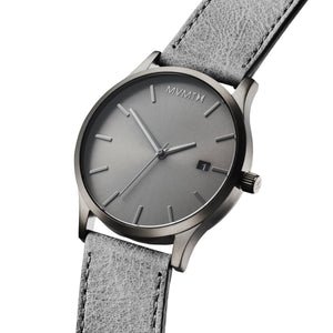 MVMT Monochrome Herren Uhr Armbanduhr Leder D-MM01-GRGR