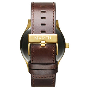 MVMT CLASSIC White Gold Herren Uhr Armbanduhr Leder MM01-WGL