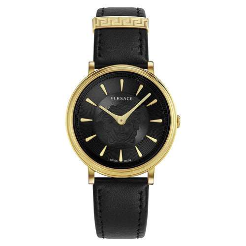 Versace Damen Uhr Armbanduhr V-Circle VE8101919 Leder