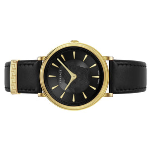Versace Damen Uhr Armbanduhr V-Circle VE8101919 Leder