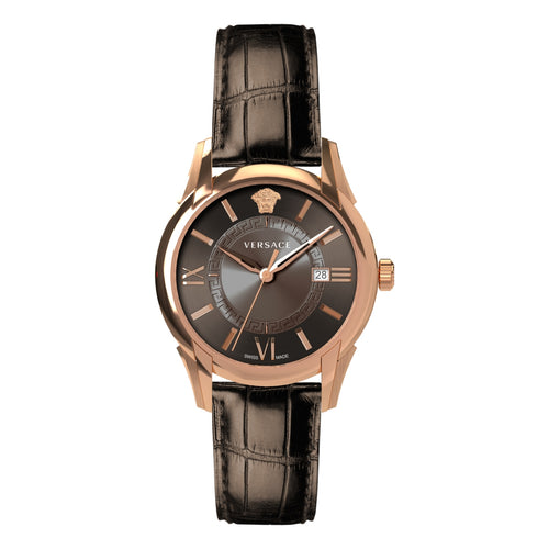 Versace Herren Uhr Armbanduhr Leder Apollo VEUA00420