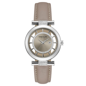 Kenneth Cole New York Damen-Armbanduhr Analog Quarz Leder 10021104