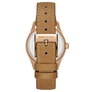 Kenneth Cole New York Damen-Armbanduhr Analog Quarz Leder 10030801