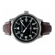 Laden Sie das Bild in den Galerie-Viewer, Aristo Herren Messerschmitt Uhr Fliegeruhr ME108-42B Leder