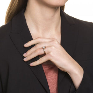 Joop Damen Ring Edelstahl IP ROSE Glas 202346