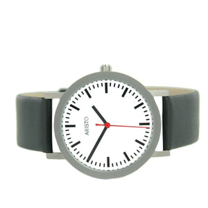 Aristo Herren Uhr Edelstahl Bahnhof 3H03