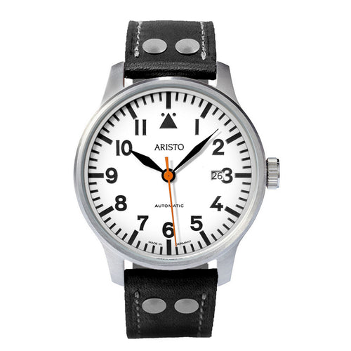 Aristo Herren Uhr Armbanduhr Fliegeruhr Automatik 3H237 Leder