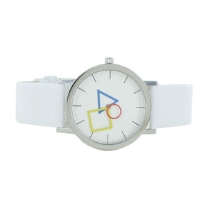 Aristo Bauhaus Unisex Uhr Edelstahl 4D85IW Leder weiß