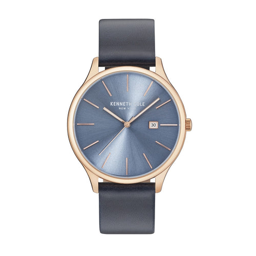 Kenneth Cole New York Herren Uhr Armbanduhr Leder KC15096002-1