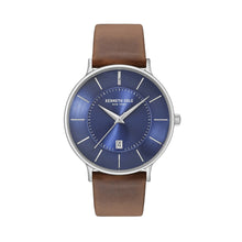 Laden Sie das Bild in den Galerie-Viewer, Kenneth Cole New York Herren Uhr Armbanduhr Leder KC15097001-1