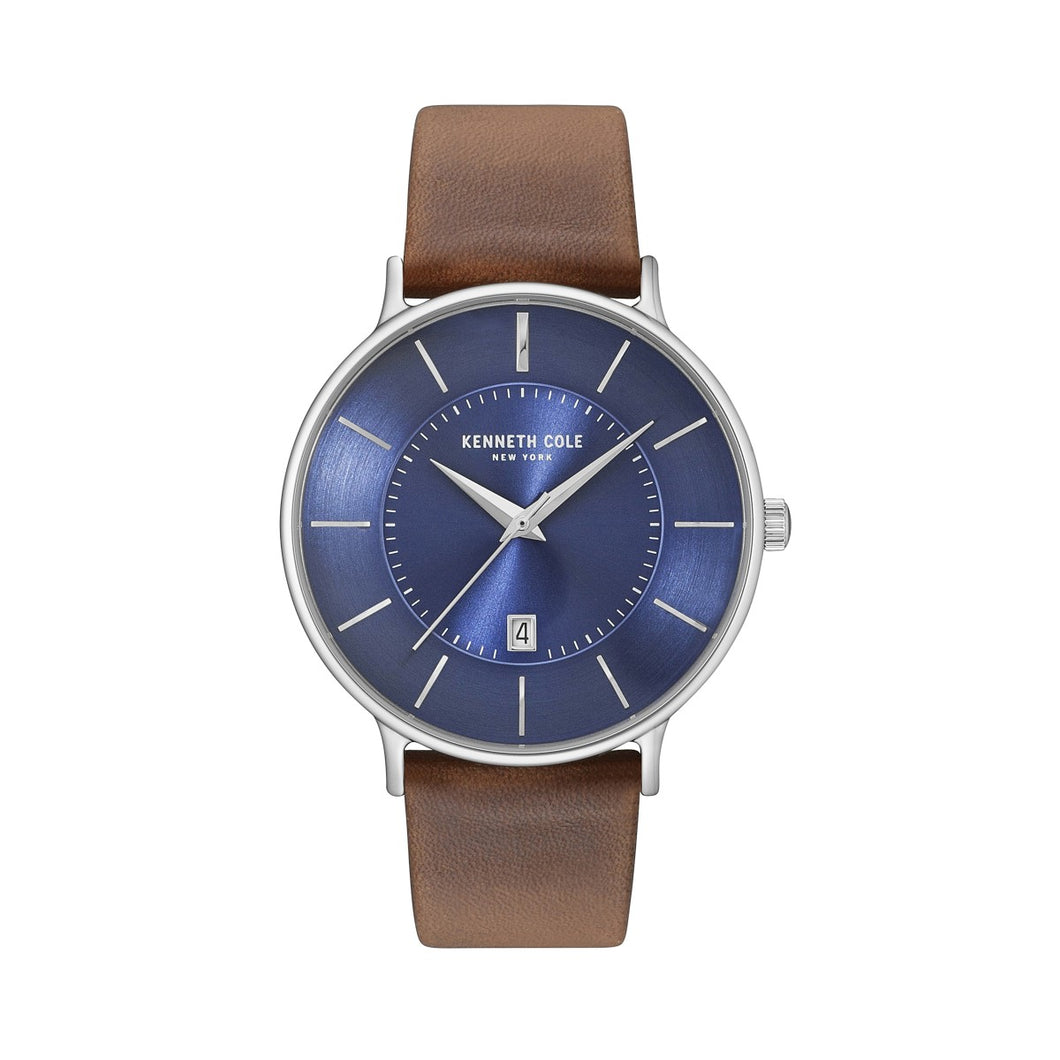 Kenneth Cole New York Herren Uhr Armbanduhr Leder KC15097001-1