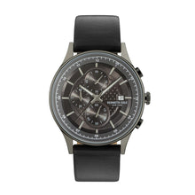 Laden Sie das Bild in den Galerie-Viewer, Kenneth Cole New York Herren Uhr Armbanduhr Chronograh Leder KC15101002