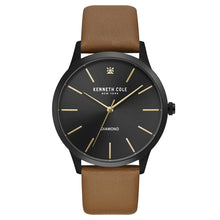 Laden Sie das Bild in den Galerie-Viewer, Kenneth Cole New York Herren-Armbanduhr Analog Quarz Leder KC15111012