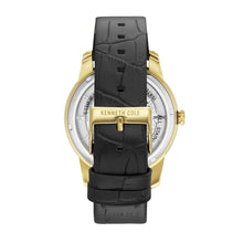 Laden Sie das Bild in den Galerie-Viewer, Kenneth Cole New York Herren Uhr Armbanduhr Leder KC15116002 Automatik