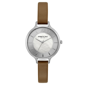 Kenneth Cole New York Damen-Armbanduhr Analog Quarz Leder KC15187005