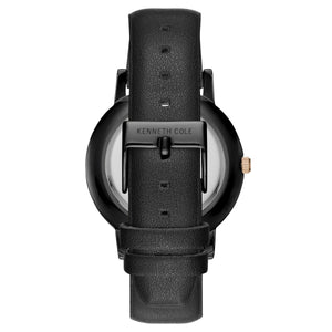 Kenneth Cole New York Herren-Armbanduhr Analog Quarz Leder KC15202004