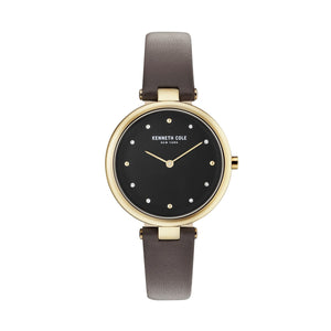 Kenneth Cole New York Damen-Armbanduhr Analog Quarz Leder KC50513003