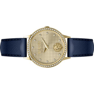 Versus by Versace Damen Uhr Armbanduhr Strandbank Crystal VSP572321 Leder