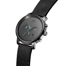 Laden Sie das Bild in den Galerie-Viewer, MVMT Chrono Gunmetal Black Herren Uhr Armbanduhr Leder MC01-GUBL
