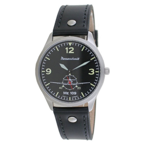 Aristo Herren Messerschmitt Uhr Fliegeruhr ME-109-1069S Leder