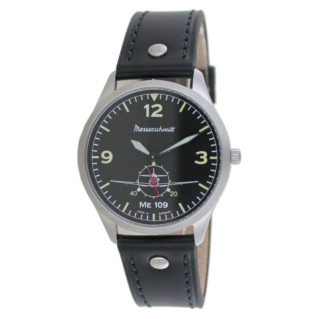 Aristo Herren Messerschmitt Uhr Fliegeruhr ME-109-1069S Leder