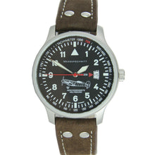 Laden Sie das Bild in den Galerie-Viewer, Aristo Herren Messerschmitt Uhr Fliegeruhr Lederband ME-209