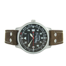 Laden Sie das Bild in den Galerie-Viewer, Aristo Herren Messerschmitt Uhr Fliegeruhr Lederband ME-209