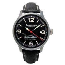 Laden Sie das Bild in den Galerie-Viewer, Aristo Herren Messerschmitt Uhr Fliegeruhr Automatik ME-42Stern-A Leder