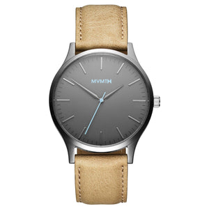 MVMT 40 SERIES Gunmetal Sandstone Herren Uhr Armbanduhr Leder MT01-GML