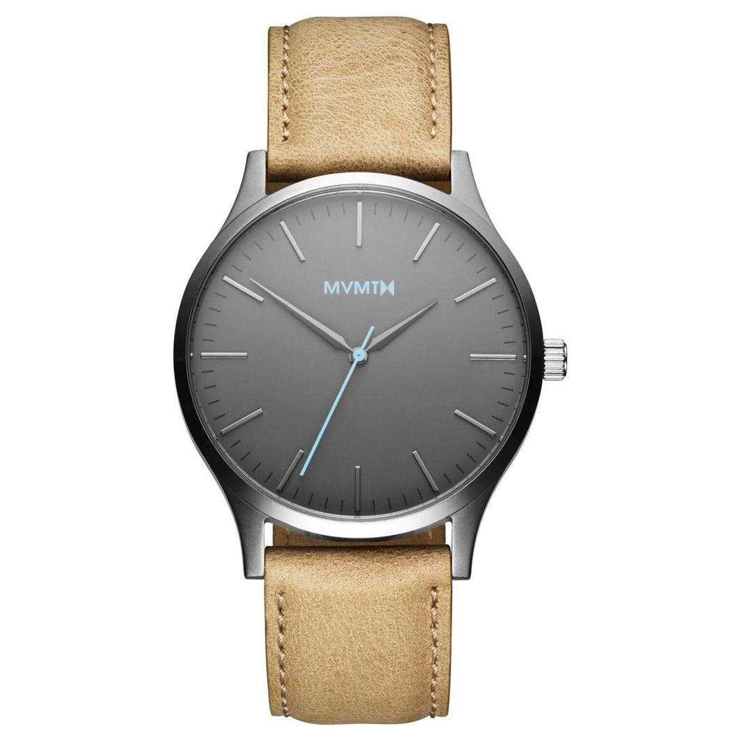 MVMT 40 SERIES Gunmetal Sandstone Herren Uhr Armbanduhr Leder MT01-GML