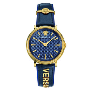 Versace Damen Uhr Armbanduhr V-Circle VE8101219 Leder