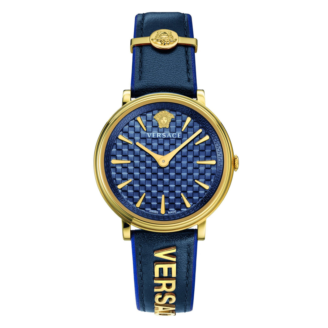 Versace Damen Uhr Armbanduhr V-Circle VE8101219 Leder