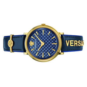 Versace Damen Uhr Armbanduhr V-Circle VE8101219 Leder