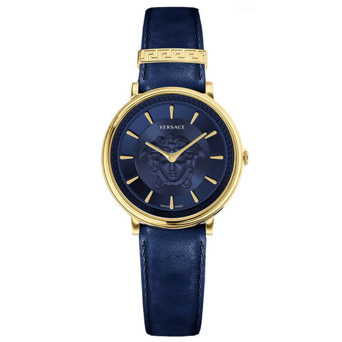 Versace Damen Uhr Armbanduhr V-Circle VE8103721 Leder