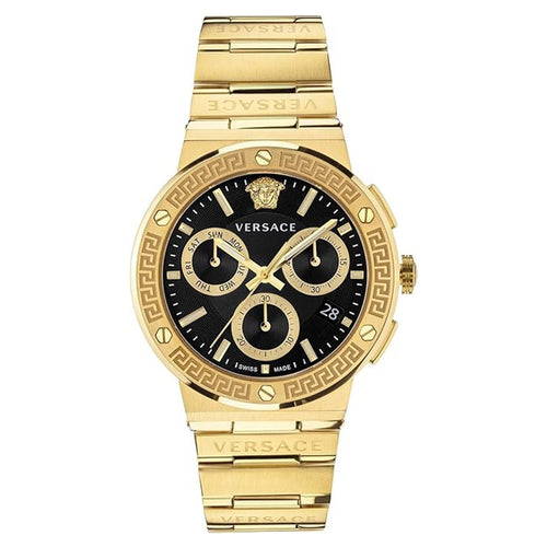 Versace Herren Uhr Armbanduhr Chronograph GRECA LOGO VEZ900421 Edelstahl