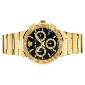 Versace Herren Uhr Armbanduhr Chronograph GRECA LOGO VEZ900421 Edelstahl