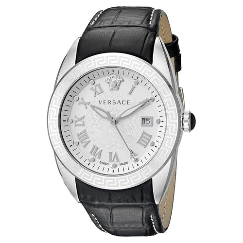 Versace Herren Uhr Armbanduhr Edelstahl V-Sport VFE110015 Leder