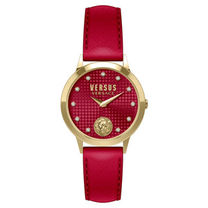 Versus by Versace Damen Uhr Armbanduhr Strandbank Crystal VSP571221 Leder