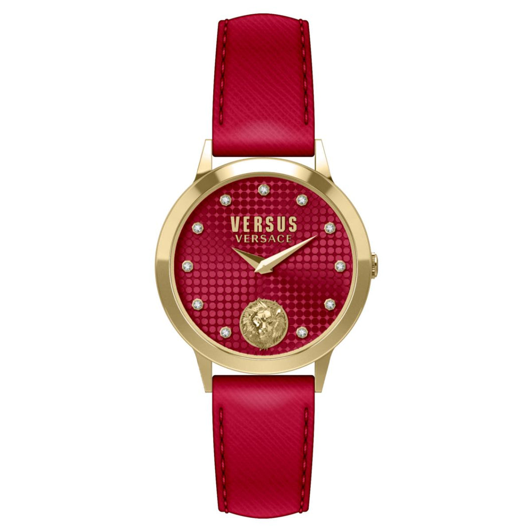 Versus by Versace Damen Uhr Armbanduhr Strandbank Crystal VSP571221 Leder