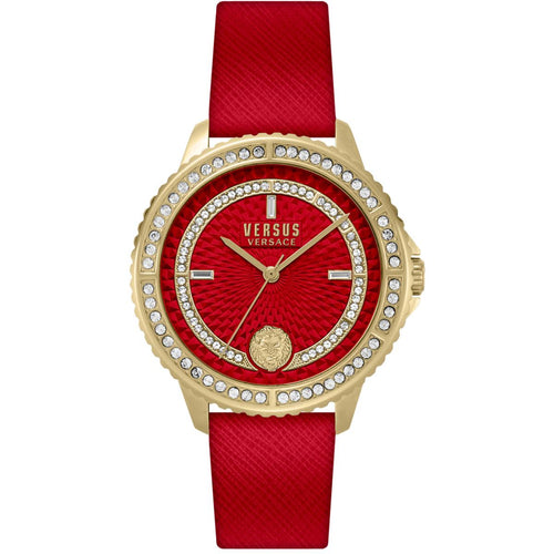 Versus by Versace Damen Uhr Armbanduhr MONTORGUEIL VSPLM3621 Leder