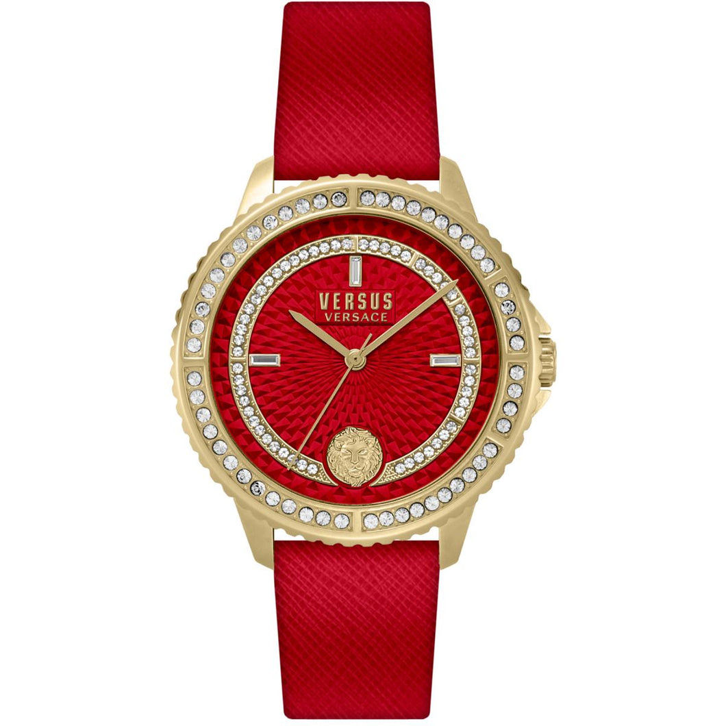 Versus by Versace Damen Uhr Armbanduhr MONTORGUEIL VSPLM3621 Leder