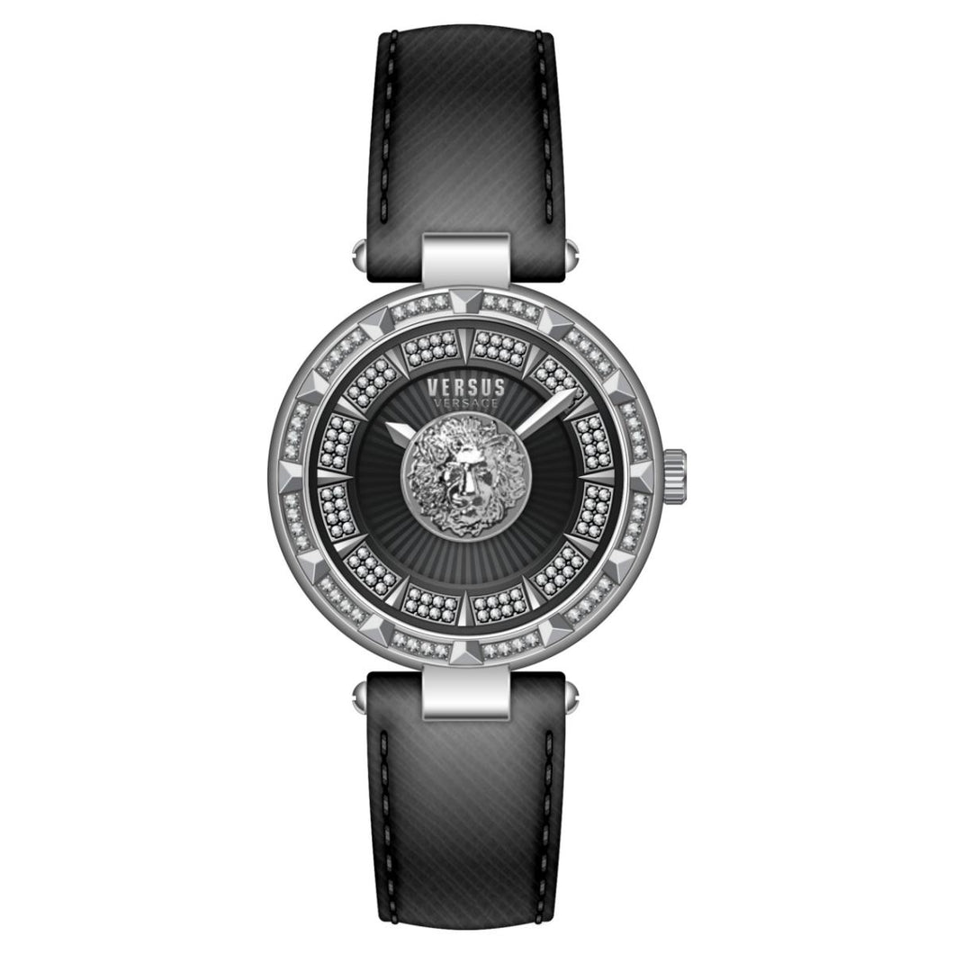 Versus by Versace Damen Uhr Armbanduhr Sertie N Crystal VSPQ13321 Leder