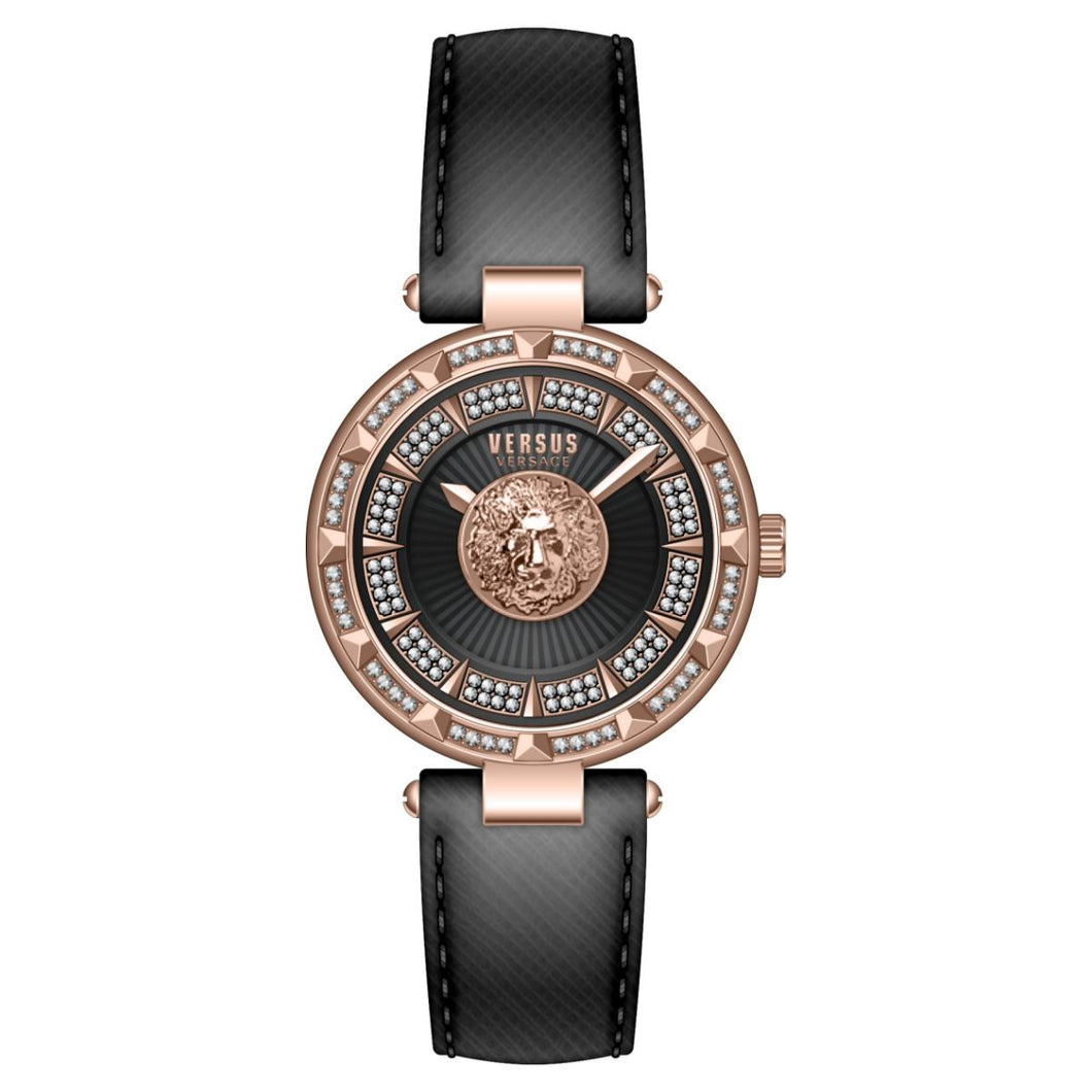 Versus by Versace Damen Uhr Armbanduhr Sertie N Crystal VSPQ13621 Leder