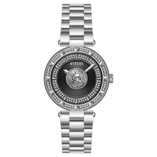 Versus by Versace Damen Uhr Armbanduhr Crystal Sertie VSPQ13821 Edelstahl