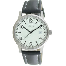 Laden Sie das Bild in den Galerie-Viewer, Aristo U-Boot Herren Uhr Edelstahl 3H27 Leder