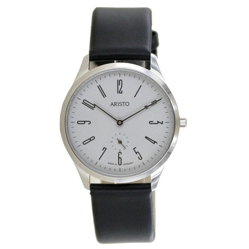 Aristo Bauhaus 1069 Herren Uhr Edelstahl 4H191 Leder