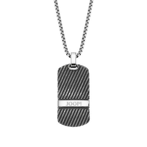 Joop Herren Kette Halskette Edelstahl silber DogTag 2024483