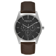 Laden Sie das Bild in den Galerie-Viewer, Kenneth Cole New York Herren-Armbanduhr Analog Quarz Leder KC15205001