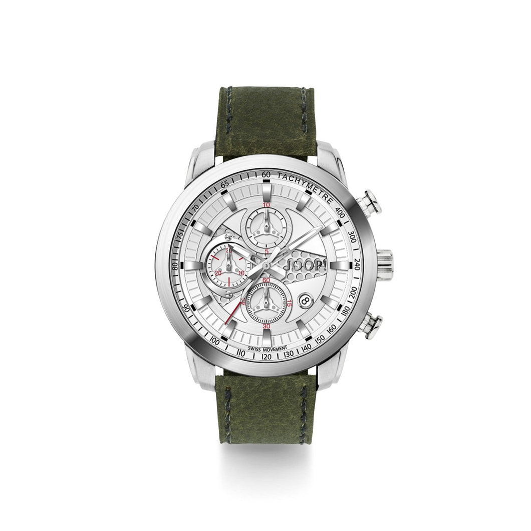 Joop Herren Uhr Armbanduhr Chronograh 2022957 Analog Quarz Leder